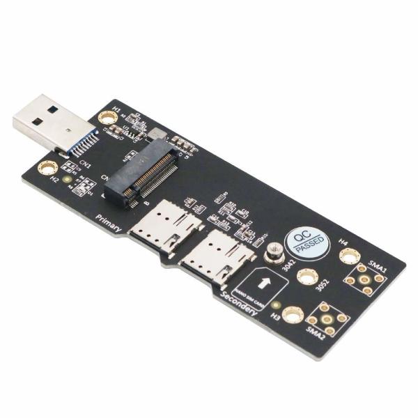 Quality NGFF(M.2)  To USB 3.0 Adapter With Dual  NANO SIM Card Slot For 3G/4G/5G Module for sale
