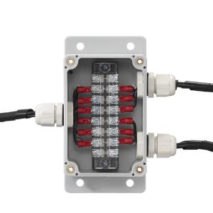 IP65 Waterproof Cable Distribution Junction Box 100*68*50mm with Terminal Blocks 3 Ways Wall Mounting