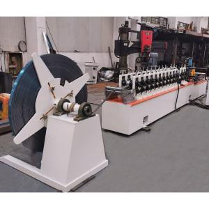 Automatic PLC Control 5.5KW U Channel Glass Guide Rail Channel Forming Machine