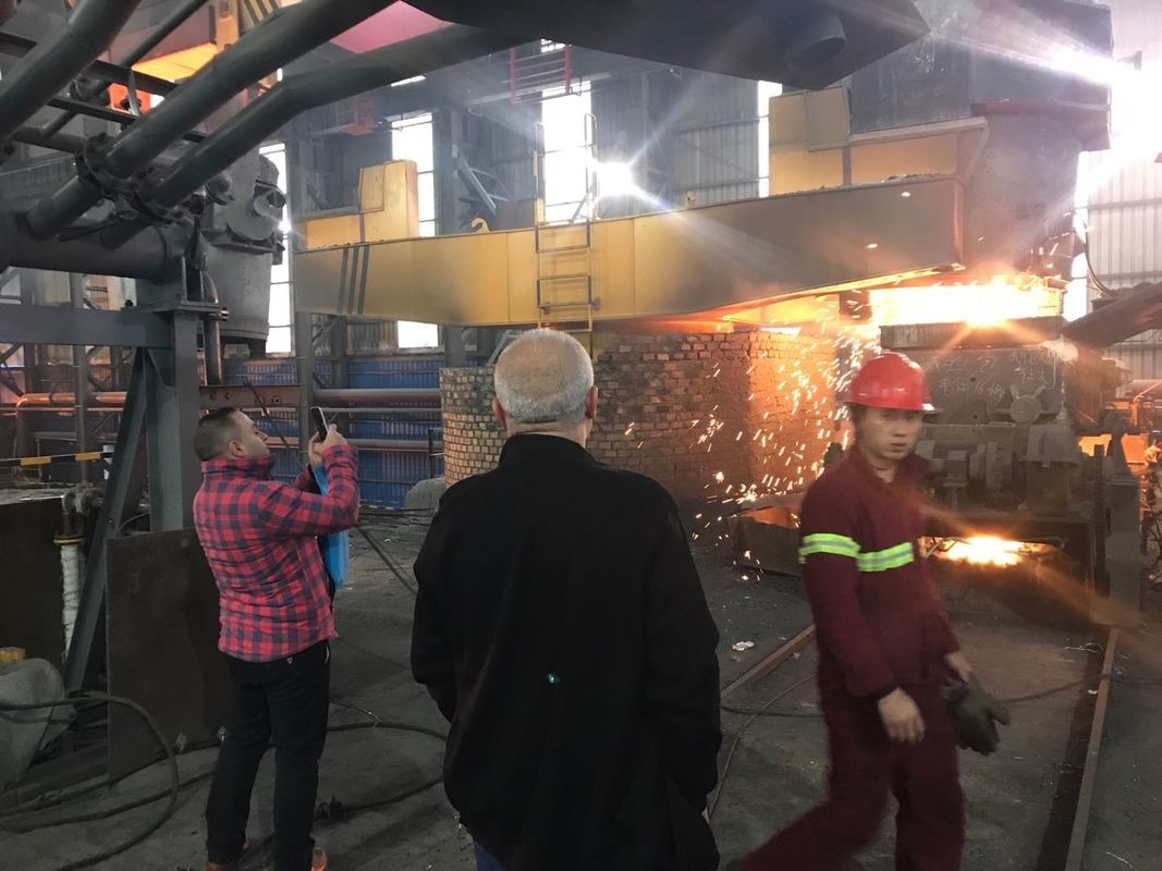 Continuous Lead Ingot Casting Machine 1200kw Smelting Furnace 10 Ton Brass Flat Billets