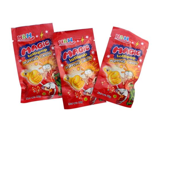 Hand Shape Lollipop Popping Candy Strawberry Flavor For Convenience Store