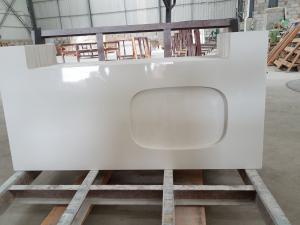 Buy cheap prefabricated Solid Surface Worktops With Backsplash Side Splash Aprons product