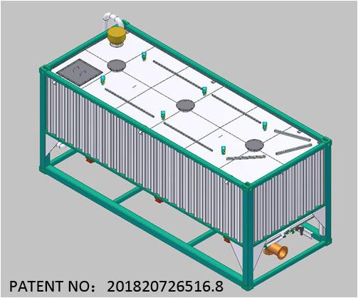 Quality Low Profile Silo Horizontal Cement Silo Transport It With Standard Container Trailer Capacity 26m³ for sale