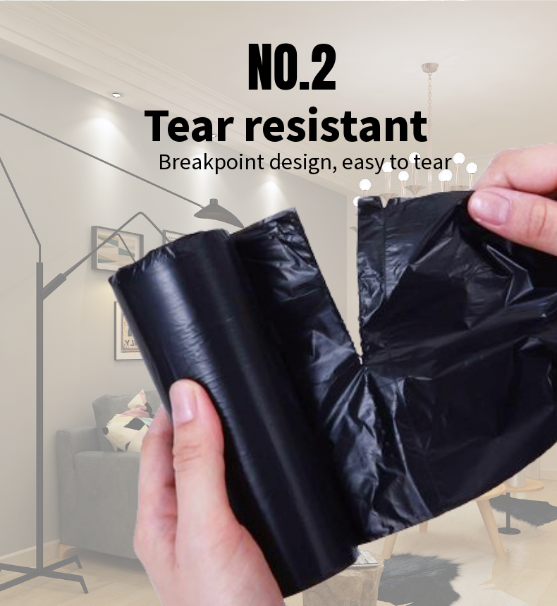 Colorful Recycled PE Garbage Bag Drawstring Trash Bag for Eco-Friendly Waste Solution