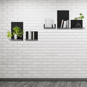 Aluminum Floating Shelf L Shape Wall Mounted Led Storage Holder Shelves
