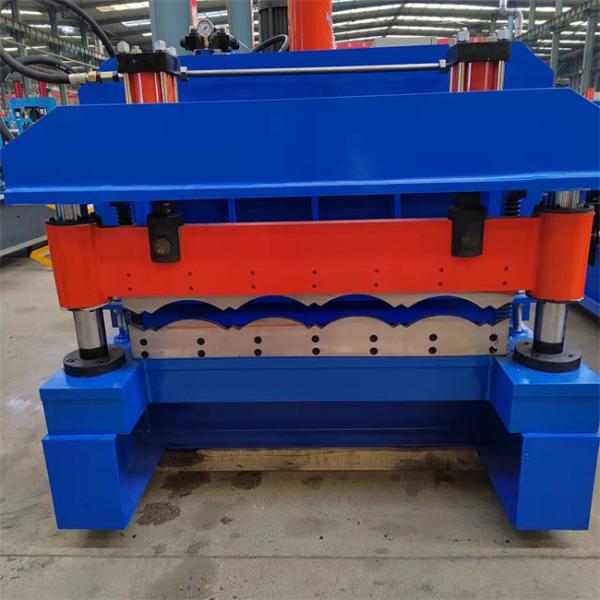 Iron 3-5m/min Glazed Tile Roll Forming Machine hydraulic shear for roof wall