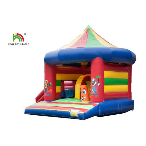 3 In 1 5.2 x 6.9m Blow Up Jumping Castle With Arch And Roof / Kids Inflatable Jumping Slide