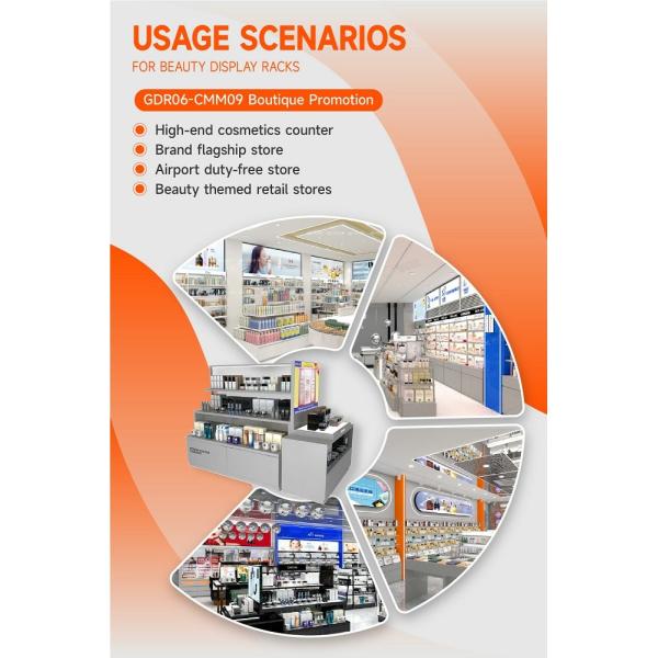 GDR06-CMM09 Retail Display Stand with 40mm Soft Film Light Box and LED Strips for Fashion Boutique