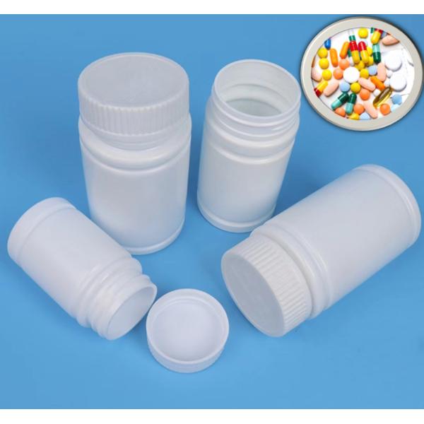 Empty Round White HDPE Capsules Tablets Bottle Plastic Supplements Medicine Pills Bottles Plastic Bottles