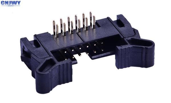 Quality Right Angle 26 Pin PCB Wire To Board Connectors Ejector Header Black Color for sale
