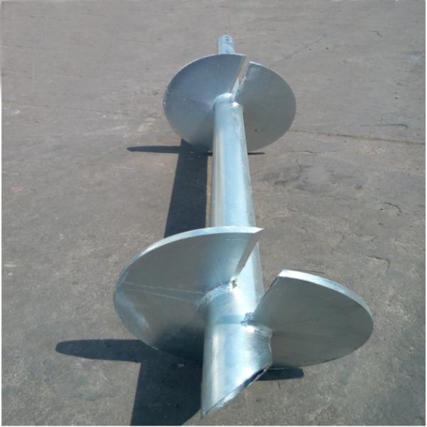 Construction Engineering Hot Dip Galvanized Round Pipe Helical Piles Q355