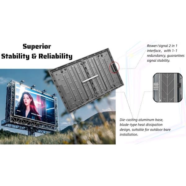 P5/P6.67/P8/P10 StellArray Series Fixed Outdoor LED Screen 960*960*100mm 8000/10000 Brightness IP68 Protection