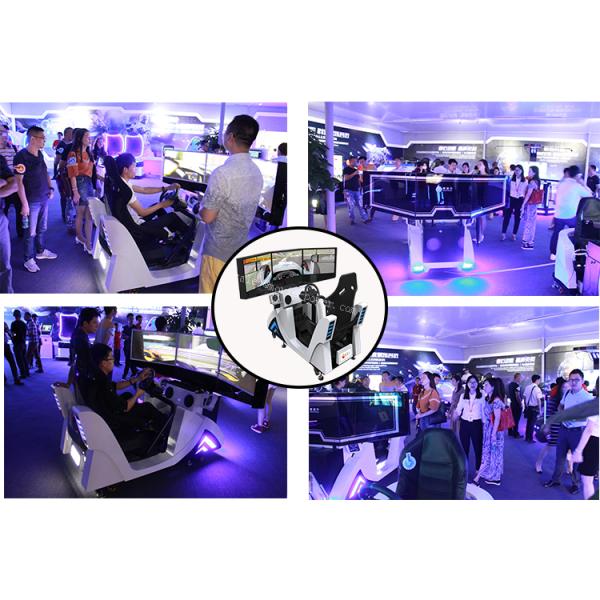 Indoor Arcade Racing Car Virtual Reality Simulator With 3 Screen 4KW