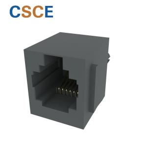 Buy cheap 5222-E Series Without Shielded 6P6C 1*1 Port RJ11 Connector Modular Jack With Panel Stop product