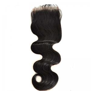 Buy cheap Silky Soft Virgin Human Hair Qingdao Factory Malaysian Body Wave Lace Closure Free Shipping product