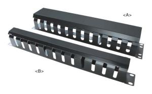 19 Metal Cable Management Rail 12 Slot,Single-Sided,1U&2U with cover