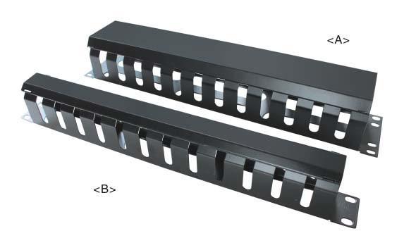 Quality 19" Metal Cable Management Rail 12 Slot,Single-Sided,1U&2U with cover for sale