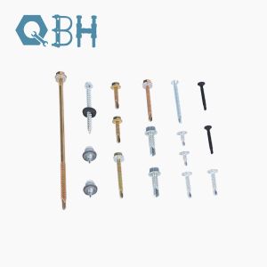 DIN7504K Carbon Steel Hex Head Drilling Screws With Washer