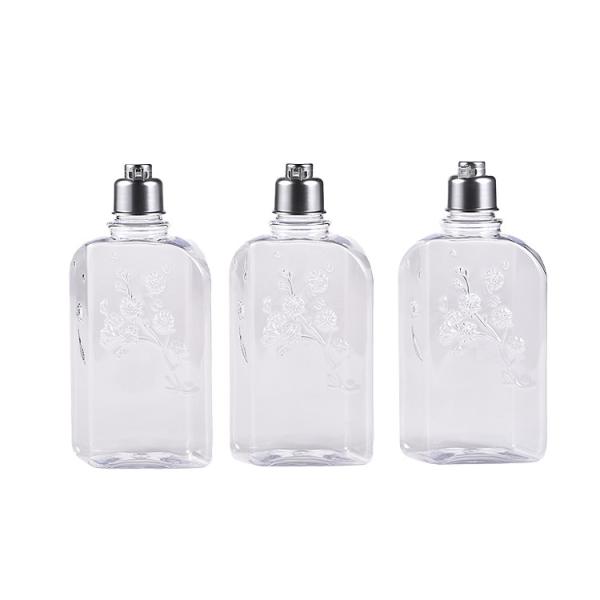 Quality Tassel Unique Design 250ml Flower plastic shampoo bottles With Bell Shape Flip Top Cap for sale