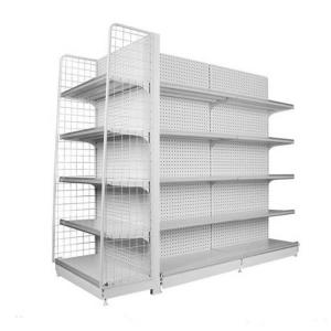 Buy cheap Retail Store Grid Panel Metal Wire Shelf Gondola Iron Hole Mesh Display Rack product