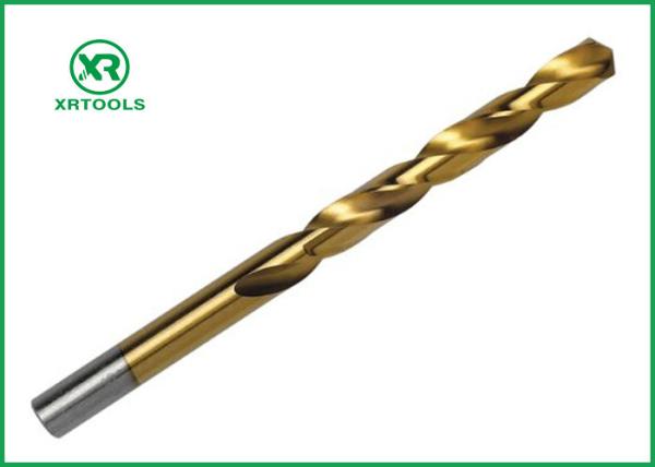 Quality HSS4341 Twist Drill Bit , Roll Forged Half Ground Tin Coated Titanium Drill Bits for sale