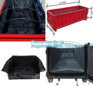 Buy cheap Export Europe High Quality Waterproof Dumpster Container liners,6 mil White Open Top Drawstring Dumpster Container Liner product