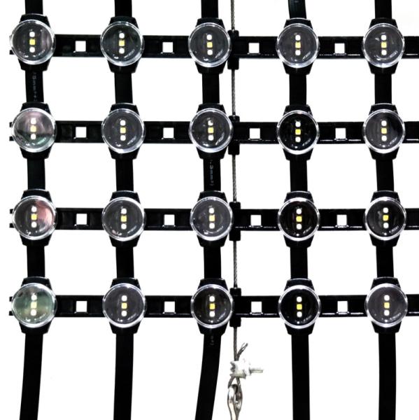 Quality High Brightness Flexible Transparent LED Mesh Screen Display P40 P50 P55mm for sale