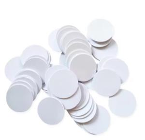 China Round Coin Tag 125Khz Frequency Waterproof Tk4100 4168 T5577 25mm Mini PVC RFID Chip Card on sale