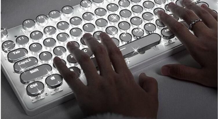 Retro Punk Mechanical RGB Keyboard Cool Keyboard Ergonomic Design
