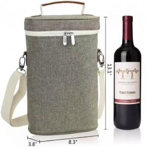 China Collapsible 600D Polyester Exterior Insulated Wine Cooler Bag on sale