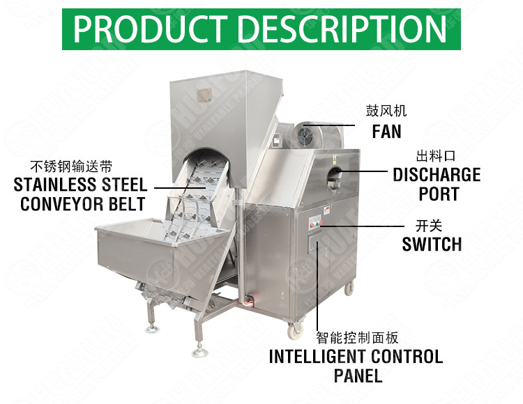 1.0MPa Washing Peeling Onion Processing Equipment