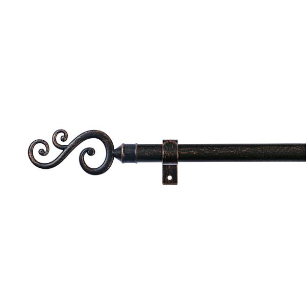 Quality Cross Section Circular Shower Tension Curtain Rod Finials 25mm Simple Style for sale
