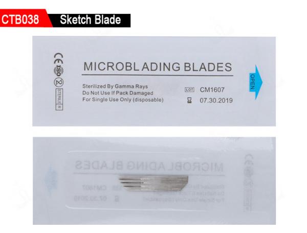 Quality Disposable Microblading Needles 2 in 1 Double Rows Sketch Blade for Hairstroking and Shading for sale