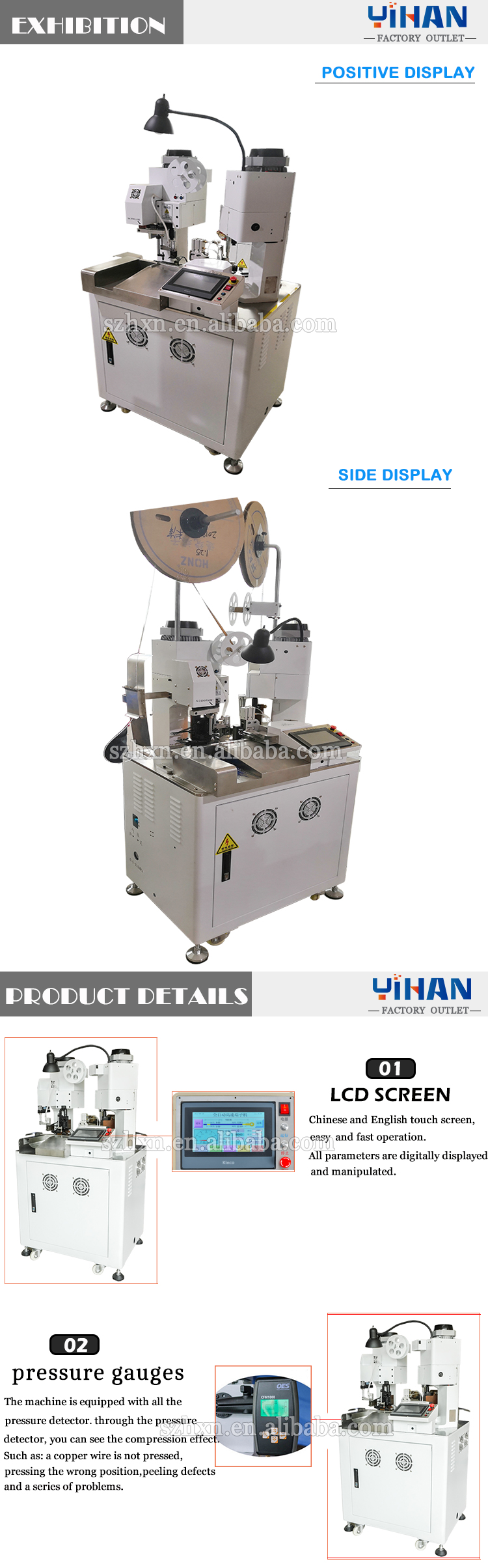 Durable Automotive Double End Terminal Crimping Machine with 1000-800-1450 Capacity