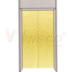 China Hairline PVD Titanium Gold Coating Etched Stainless Steel Sheet For Elevator Door Panels on sale