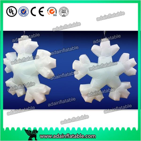 Quality 1.5m Inflatable Snow Flake With LED Light For Cub Christmas Event Hanging Decoration for sale