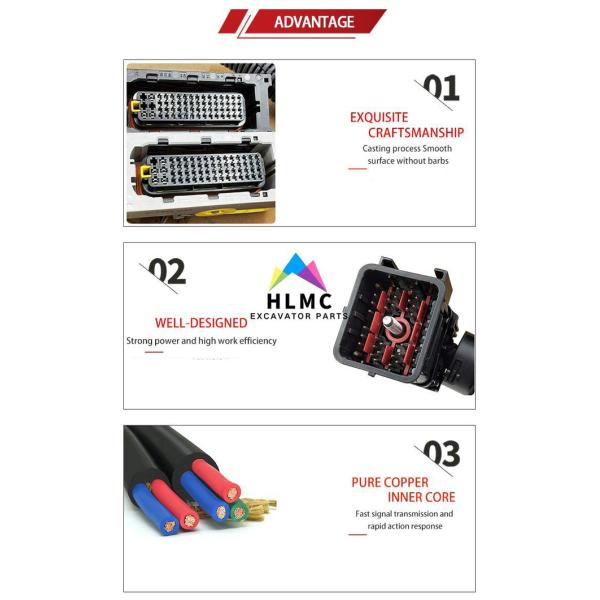 Excavator Parts Kobelco SK200 210 260 350-6E-8 Super 8 Hydraulic Pump Wiring Harness High Temperature Resistance Lin