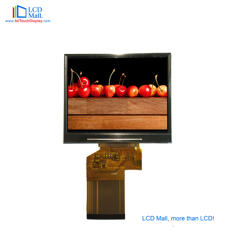 Full View Angle 3.5'' TFT LCD Touch Panel IPS Display 24 BIT RGB SPI Interface