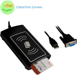Buy cheap PC and Mobile NFC Card Reader RS232 Contact and Contactless Dual interface Card Reader product
