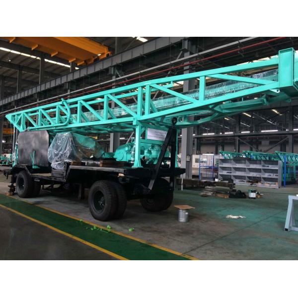 Blue Water Drilling Machine With High Hydraulic Leg / Safety Water Well Rig