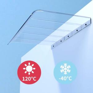 Weather Resistant Polycarbonate Awning Panels Solid Polycarbonate Window Canopy