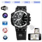 black color smartwatch e-watch for iphone and android withe wifi , camera,video