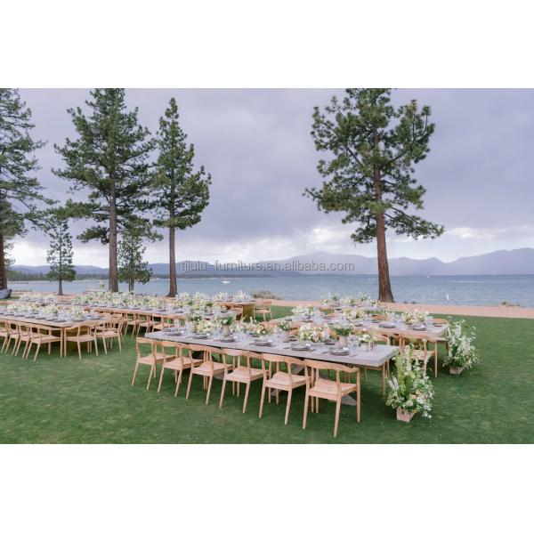 NO Folded Nordic Modern Stackable Solid Wood Banquet Chairs for Events Hotel Furniture