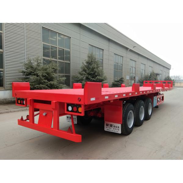 High Capacity Drop Deck Flatbed Trailer 7000 Kg For Cargo Delivery