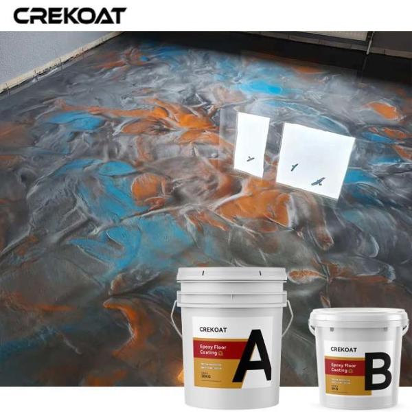 Quality Unique Metallic Epoxy Floor Coating Pearlescent Light Reflective for sale
