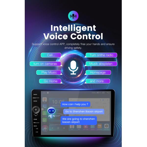 TS18 Stereo Knob Android Car Radio with 360 Degree Rotation and 1280*800 Resolution