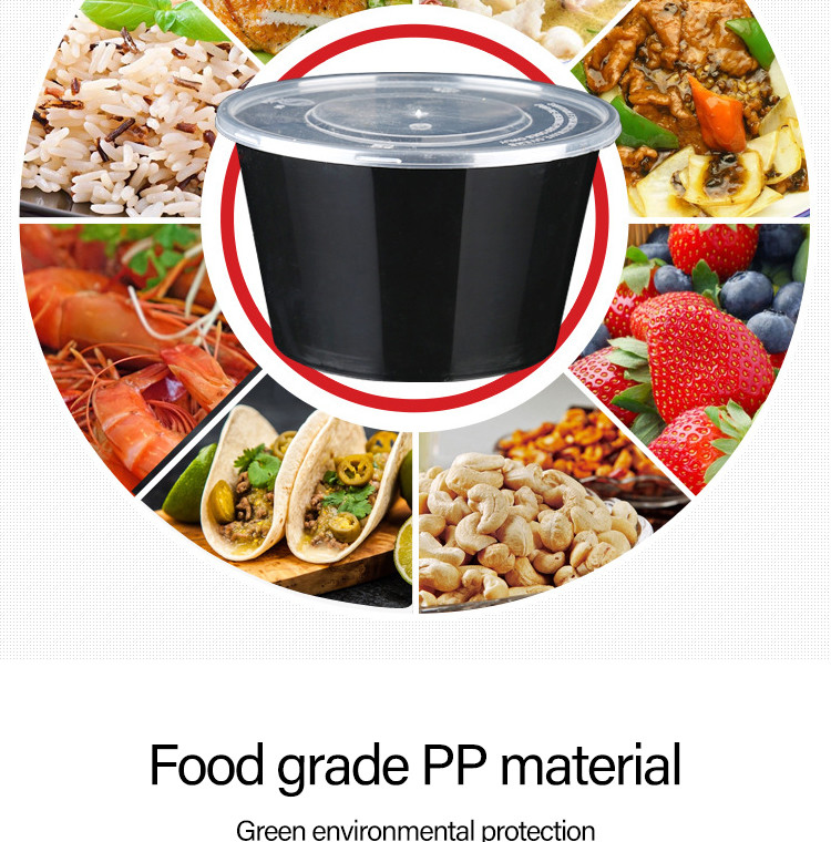 Transparent PP Customize Packing Boxes Disposable Take Away Containers