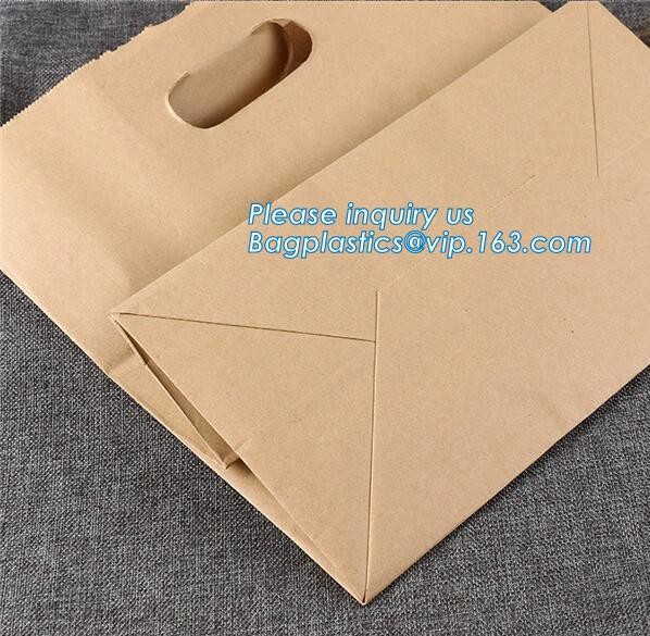 Custom Printing Recycled Brown Kraft Paper Bags,Custom Printed Factory Glassine Paper Bread Small Brown Bag, bagease