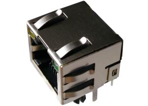 China Single Port Rj45 XRJM-S-01-B-B-X-F1 Right angle PCB Connector Female on sale