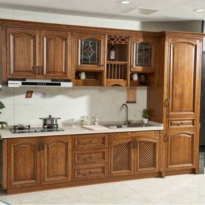 Buy cheap Hotel Villa Solid Wood Kitchen Cabinets Solid Kitchen Units product